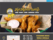 Tablet Screenshot of hotmamaswings.com